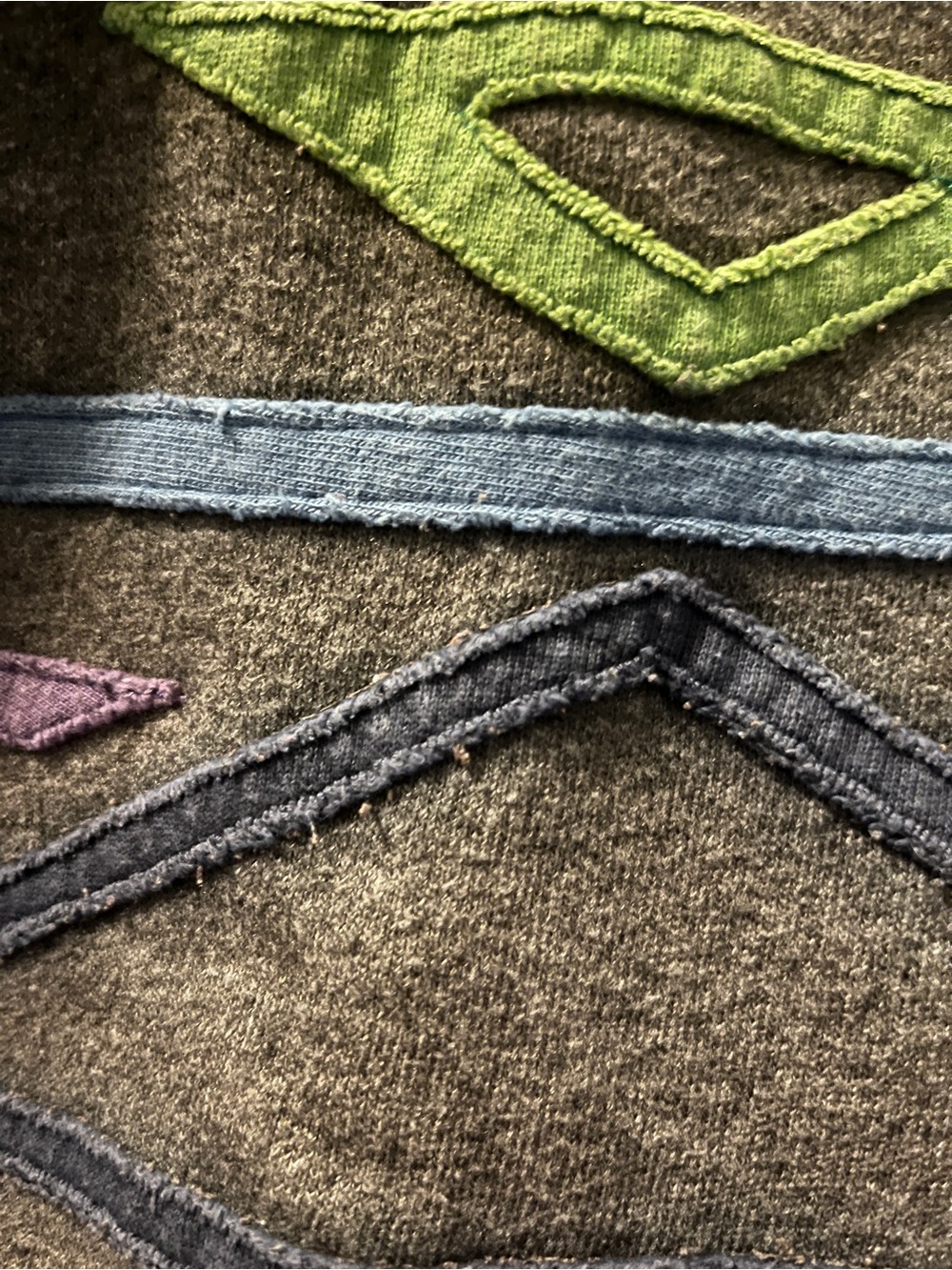 Aviator Nation Charcoal Gray Zip Up Hoodie with Rainbow Accents M Cute Unique - Picture 6 of 7
